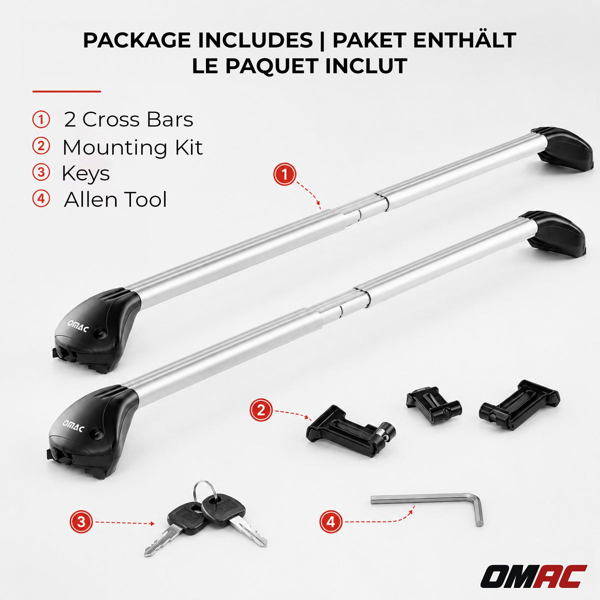 Dachträger Grundtäger für Audi A4 B8 B9 Avant 2008-2025 100kg Alu Silber 2x ABE