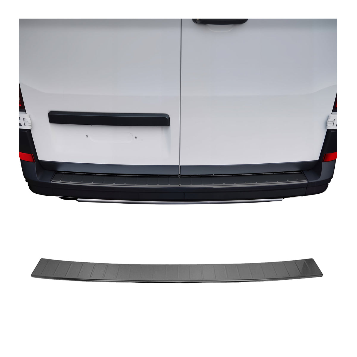 Ladekantenschutz Stoßstange für VW Crafter 2017-2026 Edelstahl Dunkel Chrom