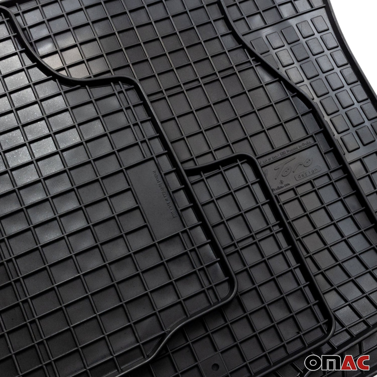 OMAC Gummi Fußmatten für Scania RIS 2016-2020 Automatten Gummi Schwarz 2tlg