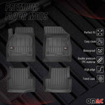 OMAC Gummi Fußmatten für Opel Astra 2015-2021 Premium TPE Automatten Schwarz 4x