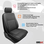 Sitzbezüge Schonbezüge für Ford Transit 2000-2014 Kunstleder Schwarz Weiß 1tlg