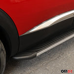 Trittbretter Seitenschweller für Nissan Qashqai J10 2006-2014 Alu Schwarz Grau