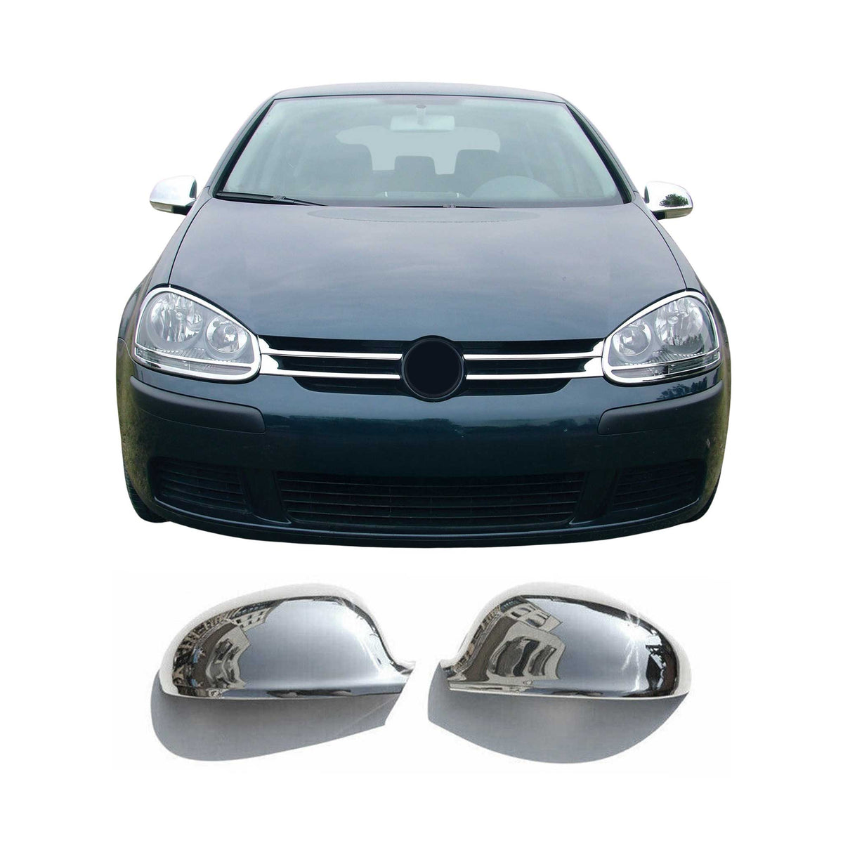 Spiegelkappen Spiegelabdeckung für VW Sharan 2004-2010 Edelstahl Chrom 2tlg