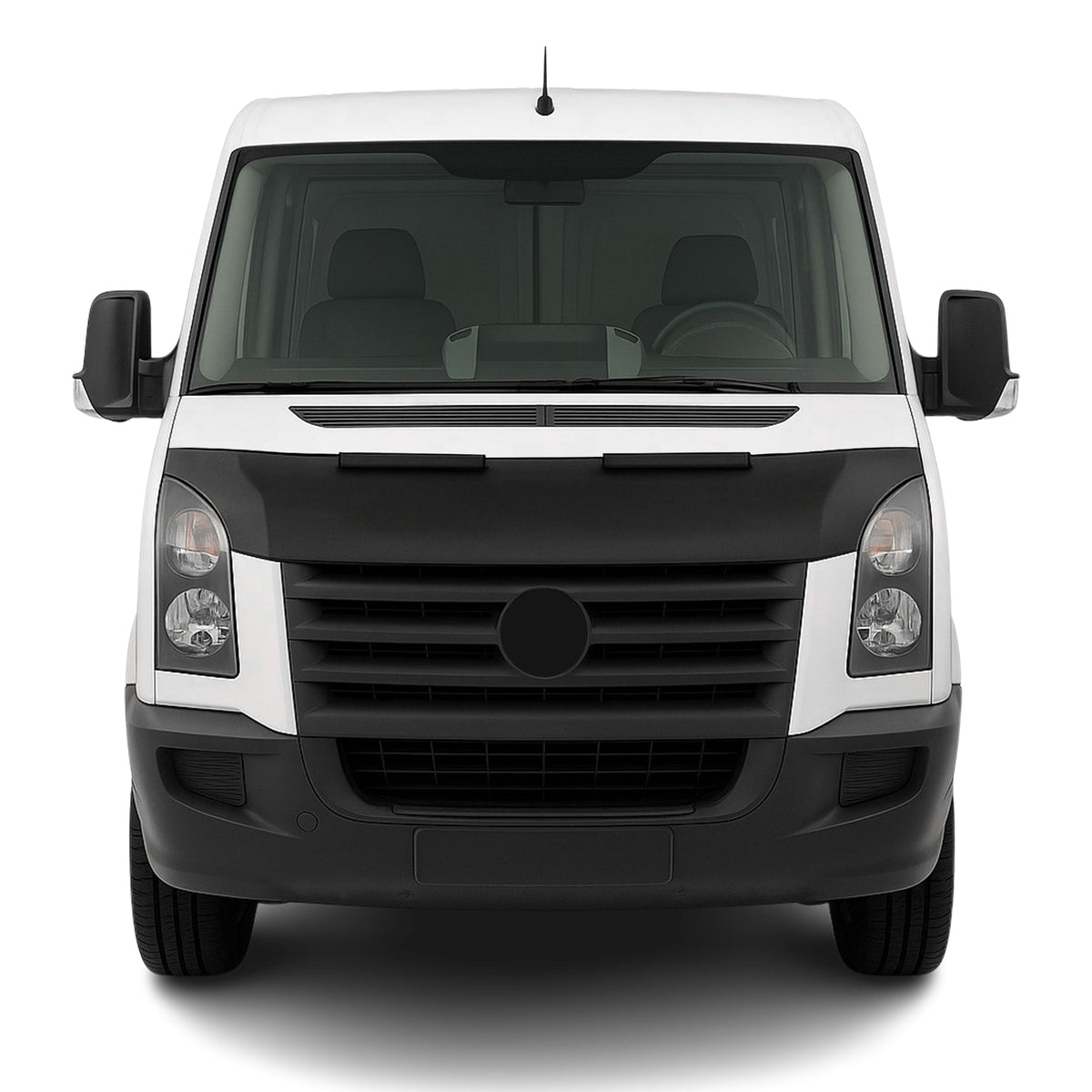Haubenbra Steinschlagschutz Bonnet Bra für VW Crafter 2006-2017 Schwarz Halb