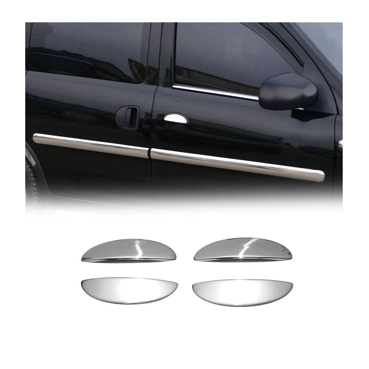 Chrom Türgriff Blende für Opel Meriva 2003-2010 Edelstahl 4tlg