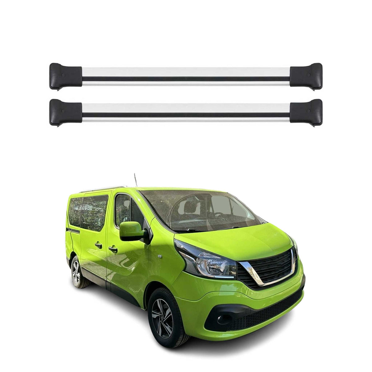 Dachträger Grundtäger für Nissan NV300 2016-2021 75kg Aluminium Silber 2 tlg