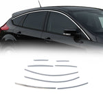 Fensterleisten Zierleisten für Ford Focus 2010-2018 obere Edelstahl Chrom 8tlg
