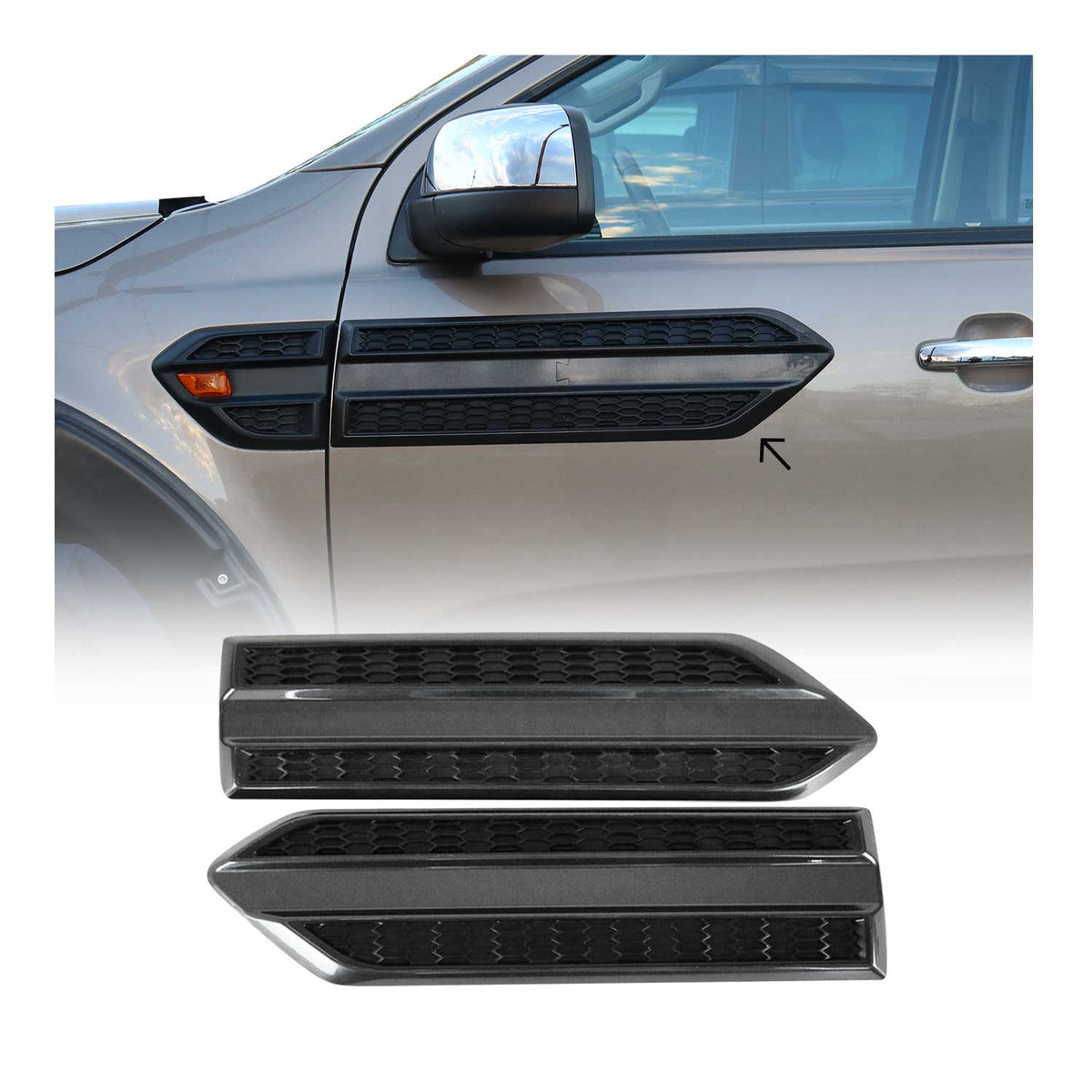 Seitentürleiste Türschutzleiste für Dacia Duster 2010-2018 ABS Schwarz 2x