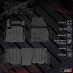 OMAC Gummi Fußmatten für Mercedes Citan W415 2012-2021 Premium Gummi Schwarz 3x