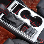 Getränkehalter Rahmen Cupholder für Hyundai Tucson 2015-2021 Chrom ABS Silber