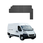 OMAC Gummi Fußmatten für Citroen Jumper 2006-2016 Automatten Gummi Schwarz 2tlg