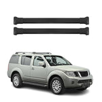Dachträger Grundtäger für Nissan Pathfinder 2005-2013 75kg Alu Schwarz 2 tlg