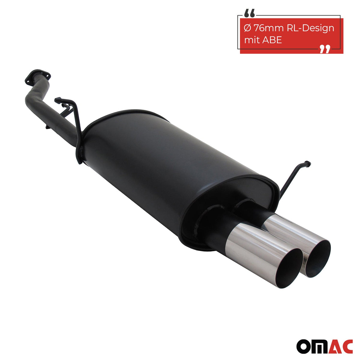 Novus Sportauspuff für BMW E36 Compact 316i 2x76mm RL-Design mit ABE