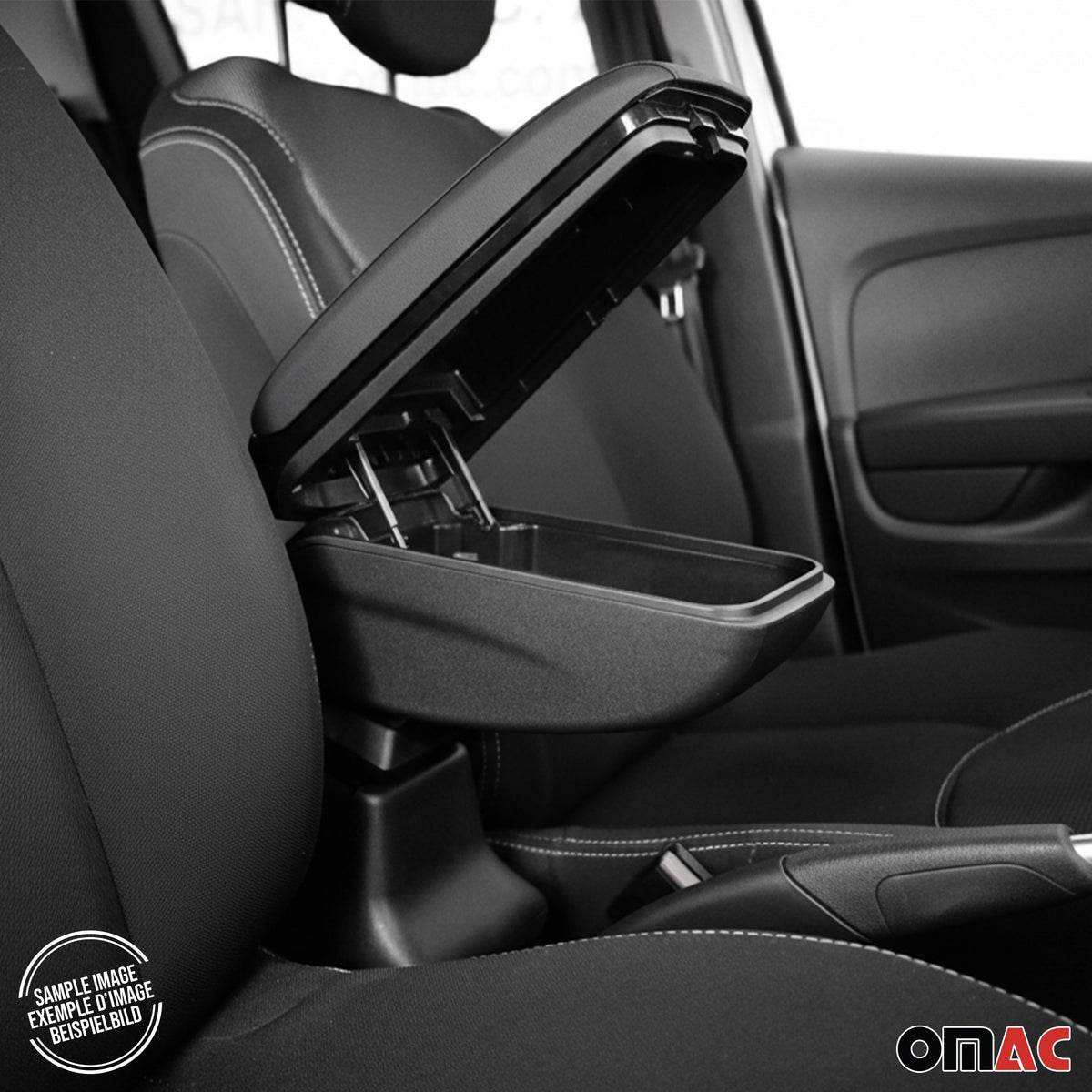 Armlehne Mittelarmlehne für Ford Focus Stufenheck 2011-2014 PU-Leder ABS Schwarz
