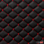 140cmx100cm Geprägte Schwarz Kunstleder Rot Diamant-Stich Auto Polsterung