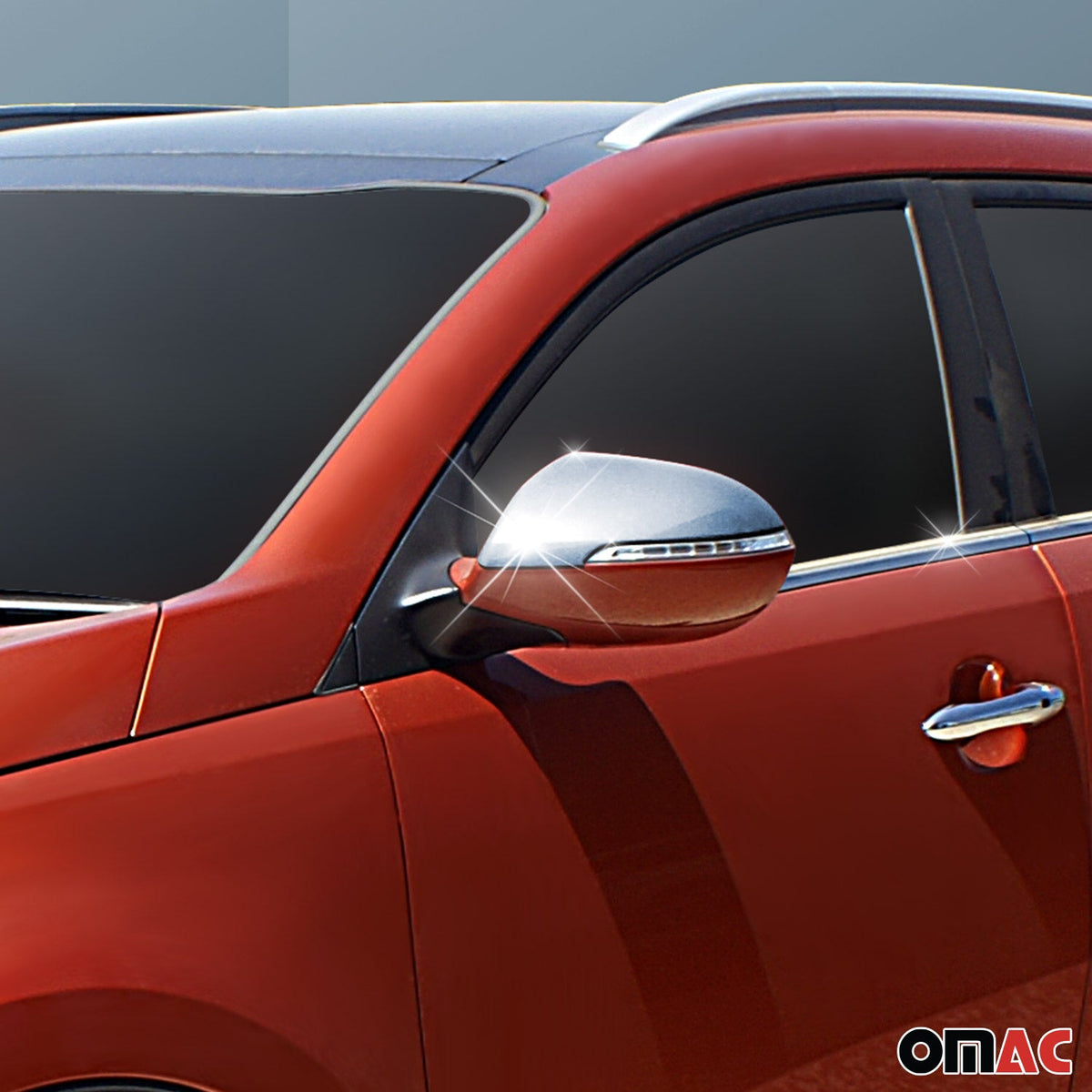 Spiegelkappen Spiegelabdeckung für Kia Sportage Edelstahl Matt 2tlg