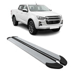 Seitenschweller Trittbretter Schweller für Isuzu D-max III 2019-2026 Alu Siber