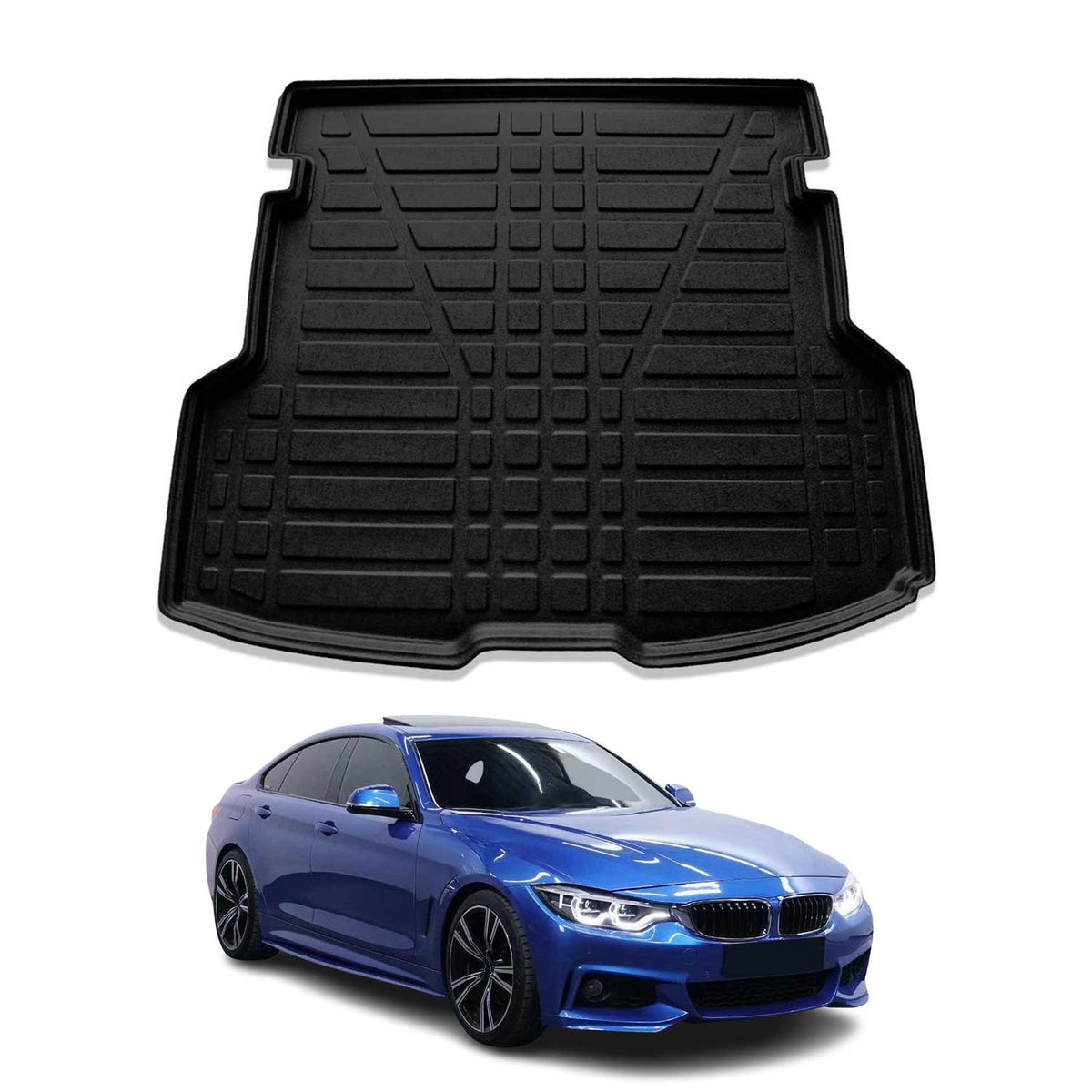Kofferraumwanne Laderaumwanne für BMW 4er F36 Gran Coupe 2014-2020 Gummi TPE