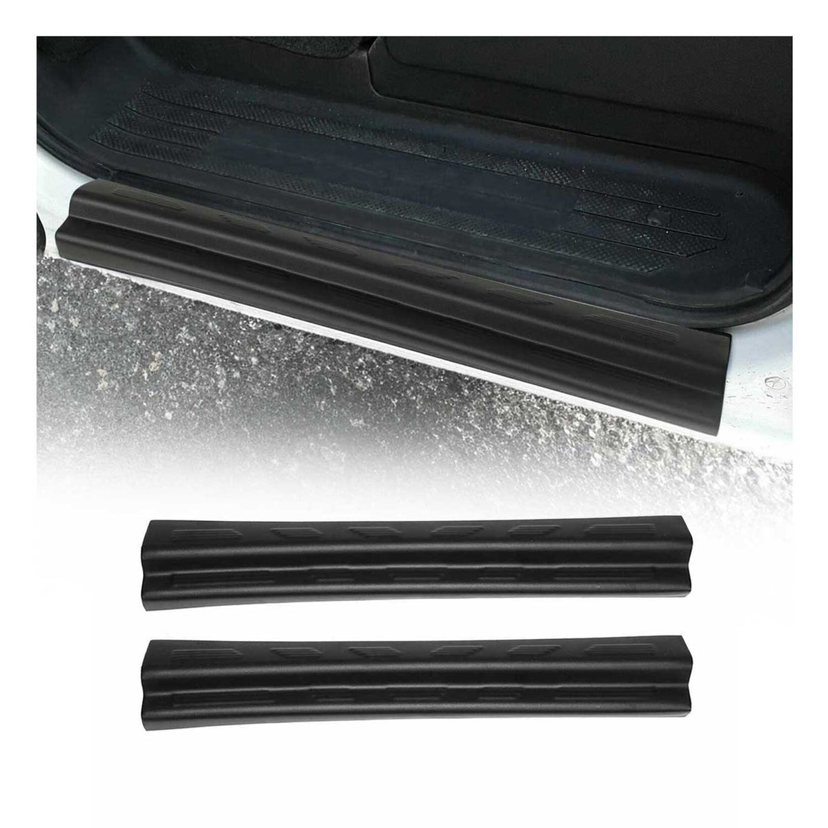 Einstiegsleisten Türschweller für Ford Transit 2006-2014 Gummi TPE Schwarz 2tlg