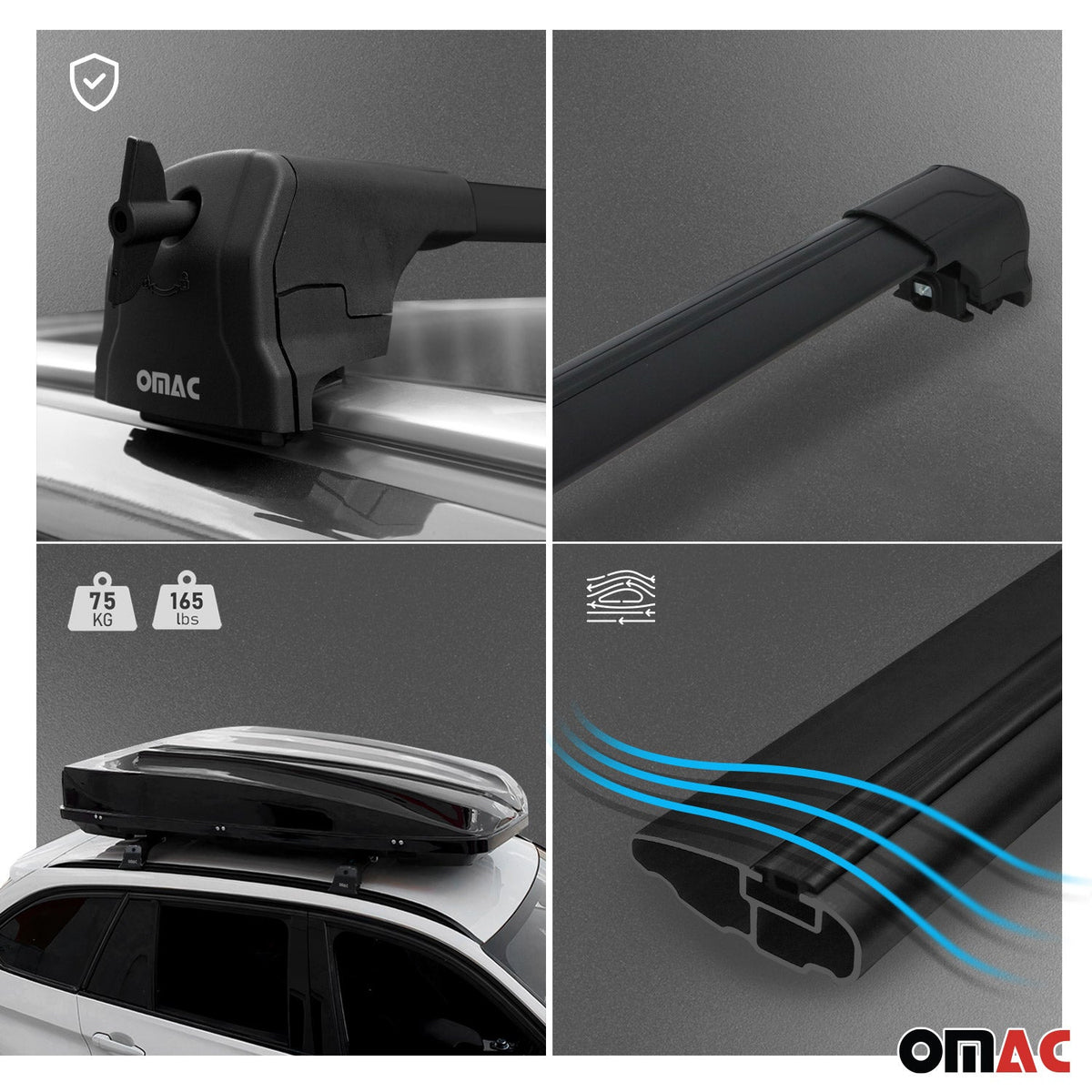 Dachträger Gepäckträger für Mini Cooper Countryman 2010-2016 ABE Alu Schwarz