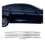 Fensterleisten Zierleisten für Renault Megane 2016-2020 Limo Edelstahl Chrom 6x