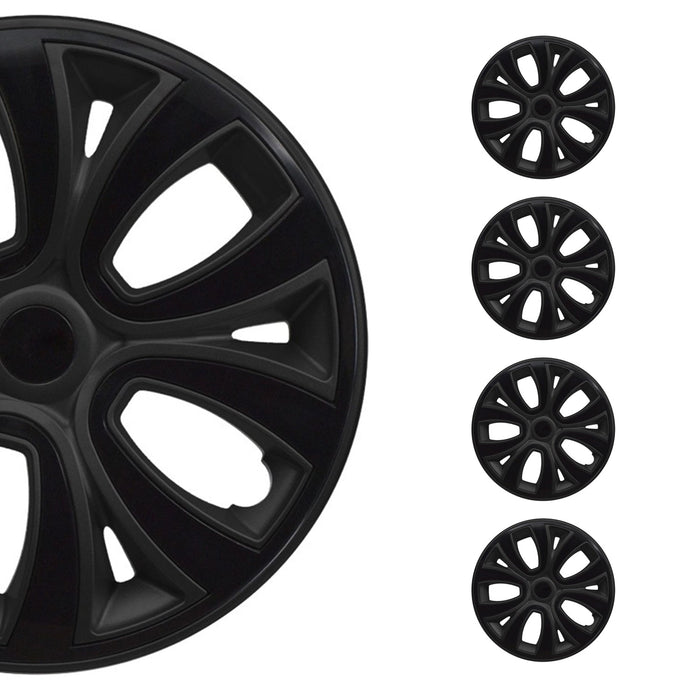 4x Radblenden Radkappen Radzierblenden 16" Zoll Schwarz Matt