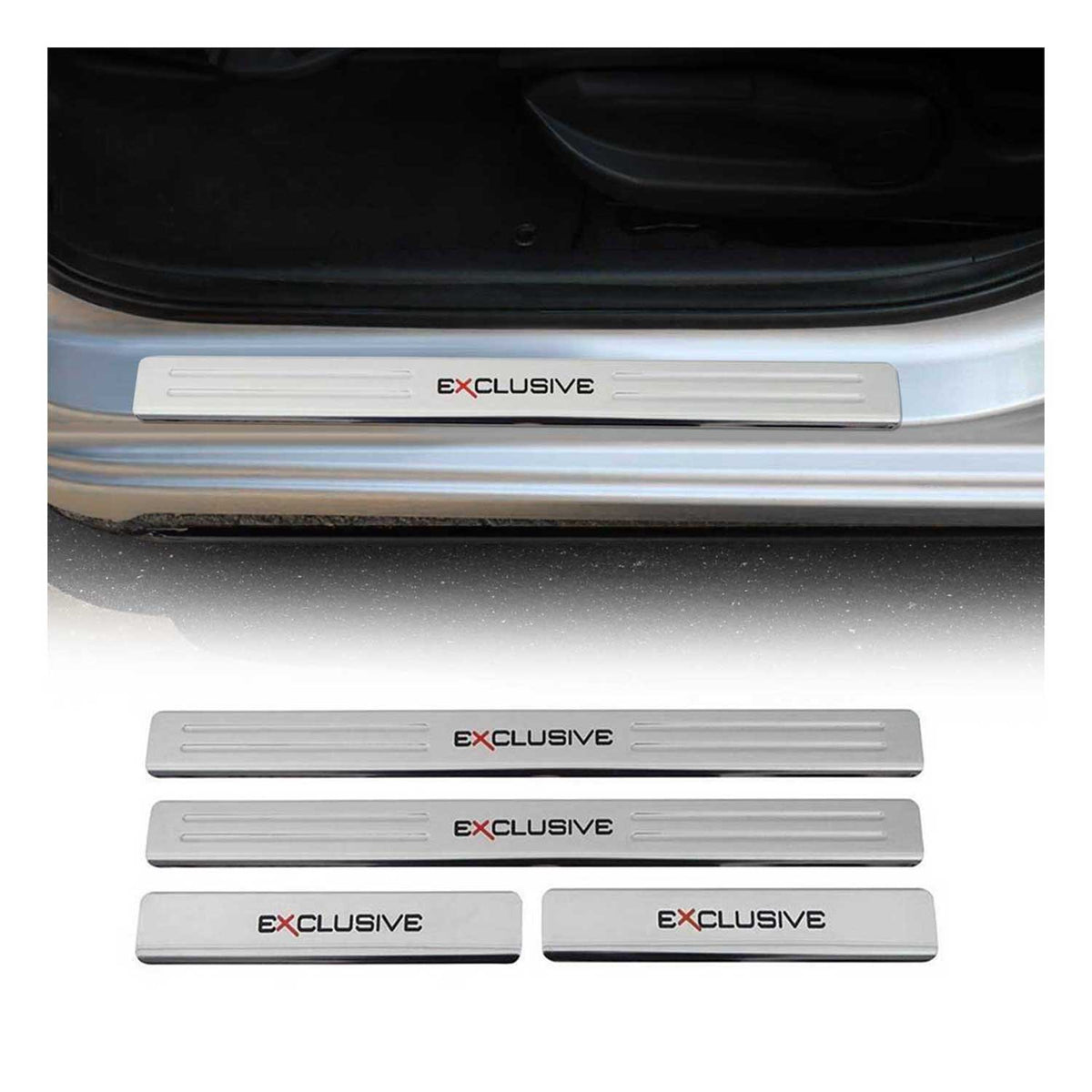 Einstiegsleisten Exclusive für Mercedes C Klasse W204 2007-2015 Chrom 4x