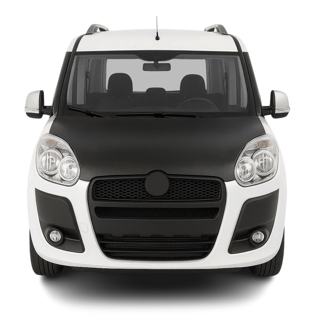 Haubenbra Bonnet Bra Steinschlagschutz für Fiat Doblo 2010-2014 Schwarz 1tlg