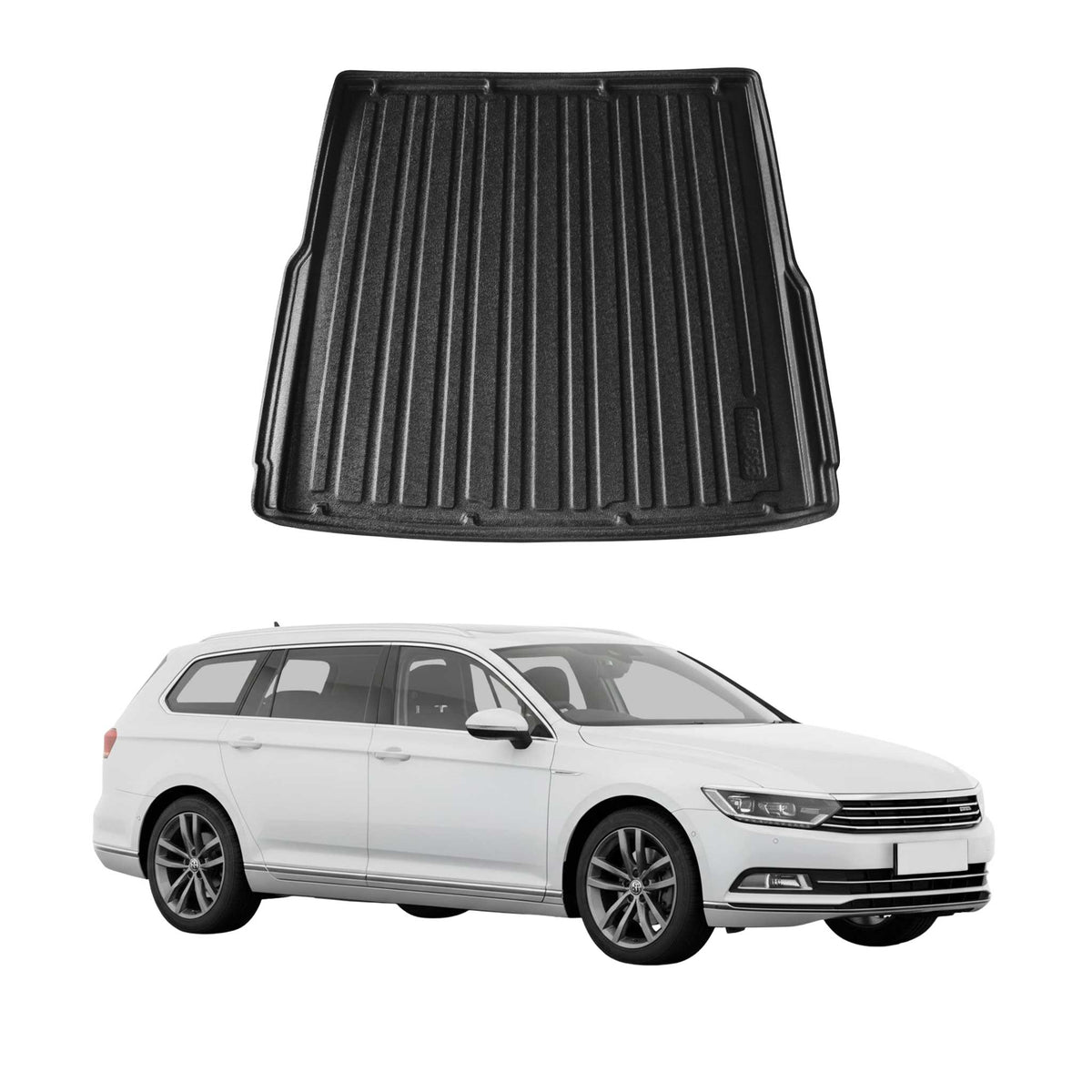 Kofferraumwanne Laderaumwanne für VW Passat B8 Variant 2014-2023 Gummi TPE