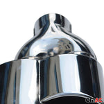 Auspuffblende Chrom 190*80 Edelstahl Silber Rechts und Links 2 tlg