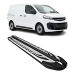 Trittbretter Seitenschweller für Opel Vivaro C 2019-2026 L1 Kurzer Schwarz Alu