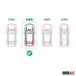 OMAC Gummi Fußmatten für Lexus IS 2013-2020 RWD Automatten Gummi Schwarz