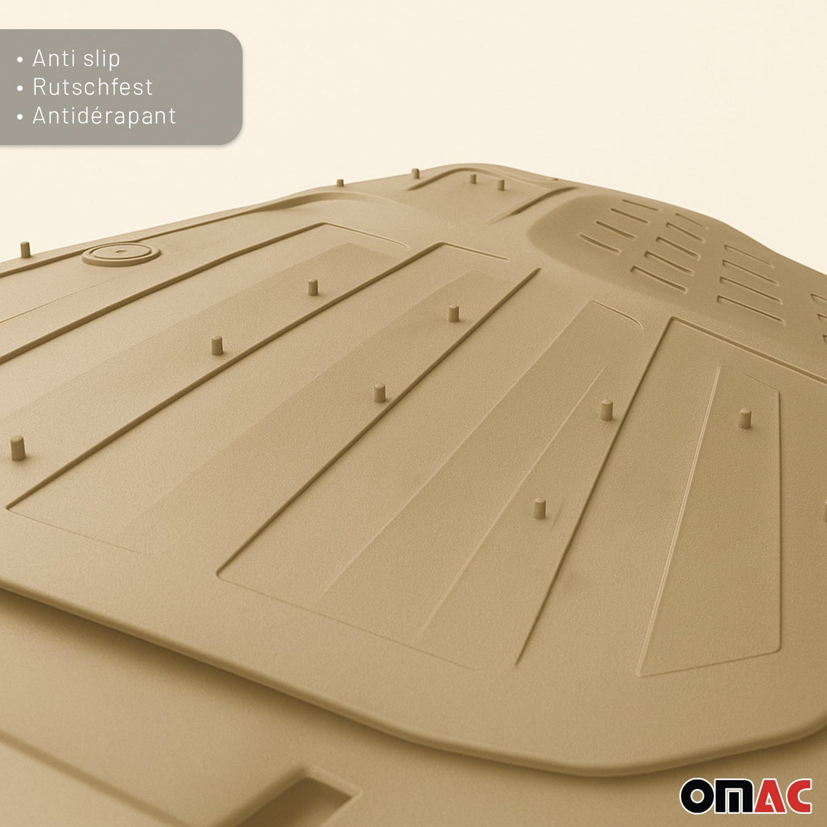 Fußmatten Automatten für Dacia Jogger 2021-2027 3D Passform Universal Beige