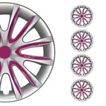 4x Radblenden Radkappen Radzierblenden für 16" Zoll Stahlfelgen Grau Lila