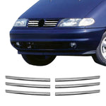 Kühlergrill Leisten Grillleisten für VW Sharan 1995-2000 Edelstahl Chrom 6tlg