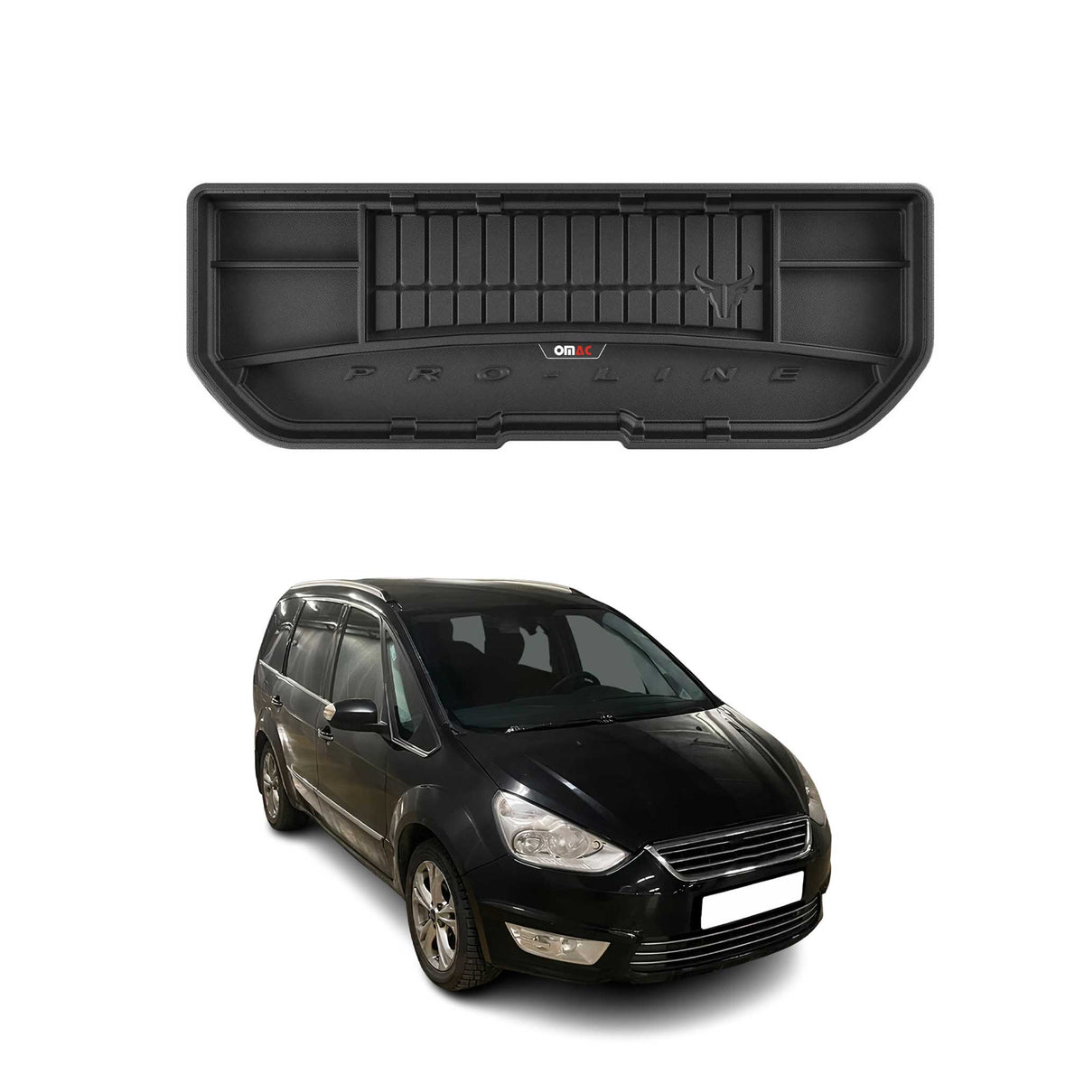 OMAC Gummi Kofferraumwanne für Ford Galaxy 2006-2015 Ghia Titanium Laderaumwanne