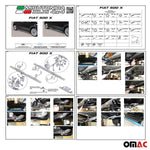 Edelstahl Seitenschweller Schwellerrohre für Fiat 500X Typ 334 2015-2024 Schwarz