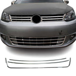 Kühlergrill Leisten Grillleisten für VW Caddy 2010-2015 Edelstahl Chrom 3tlg