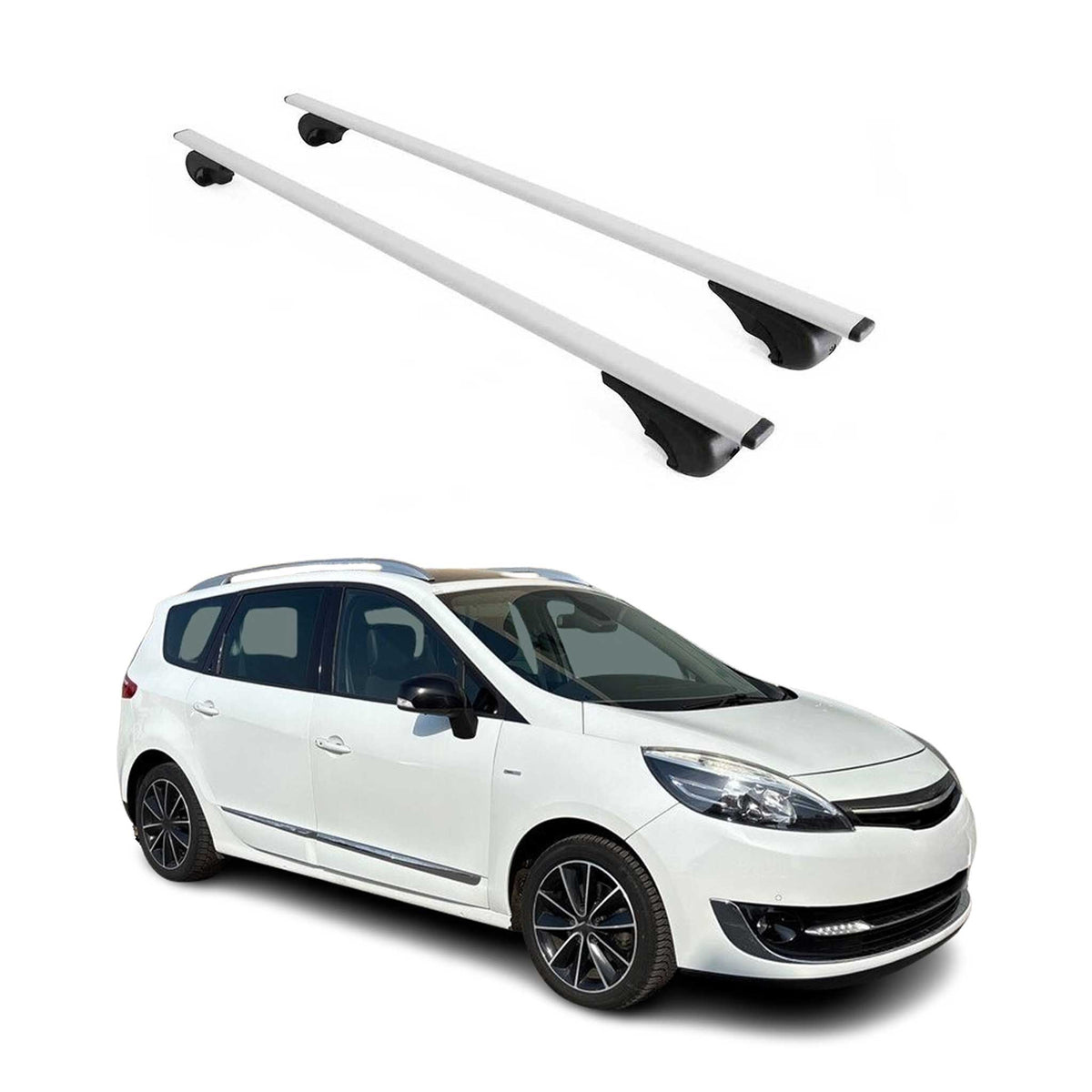 Dachträger Grundträger für Renault Grand Scenic mk3 2009-2016 75kg Stahl Grau 2x