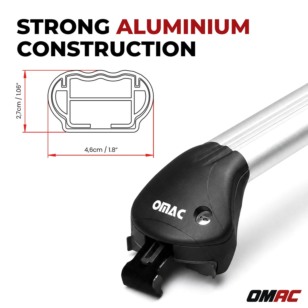 Dachträger Grundtäger für Audi Q5 8R FY 2008-2025 100kg Alu Silber 2 tlg ABE