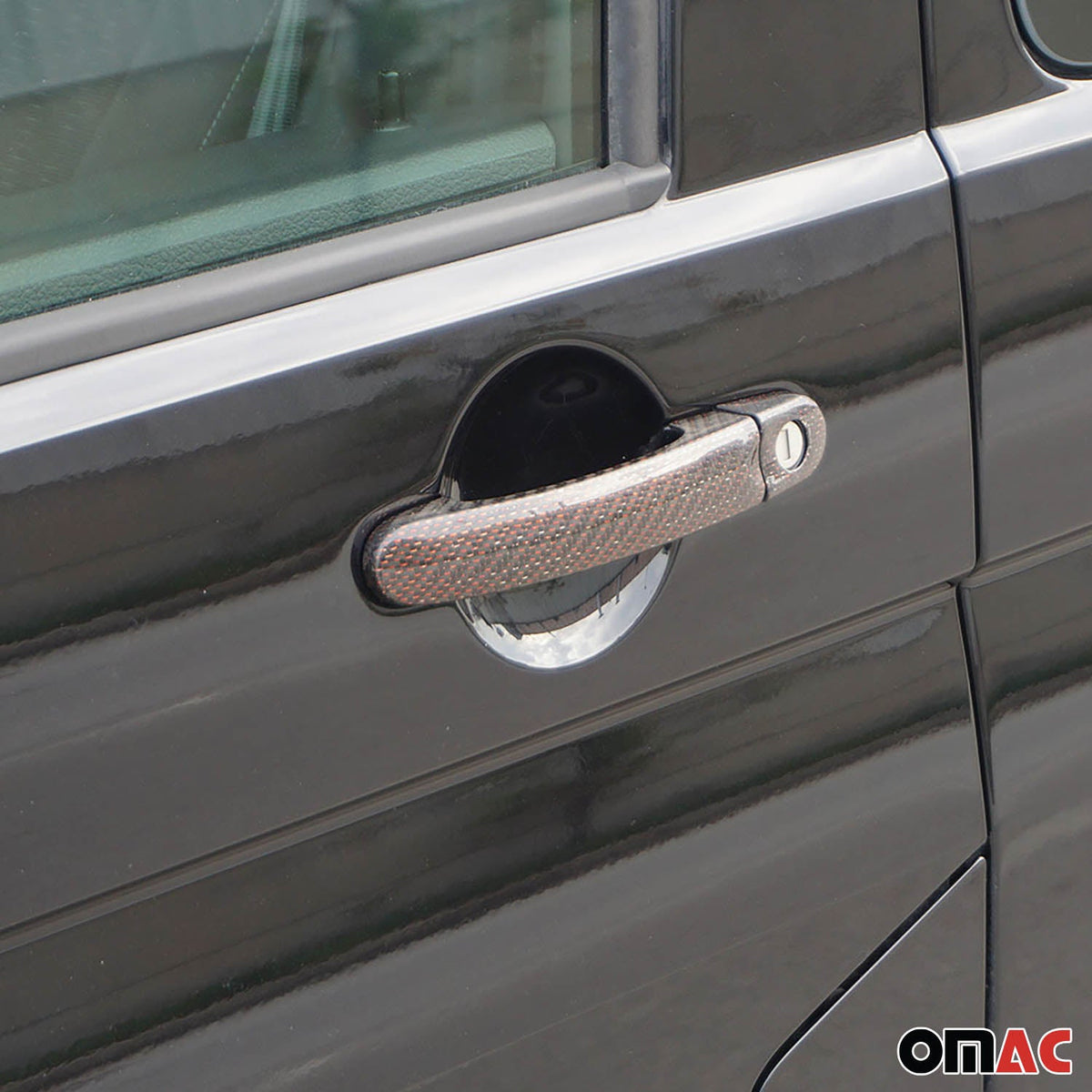 Türgriff Blende Carbon für VW Transporter T5 2003-2015 Kohlefaser Rot 6tlg