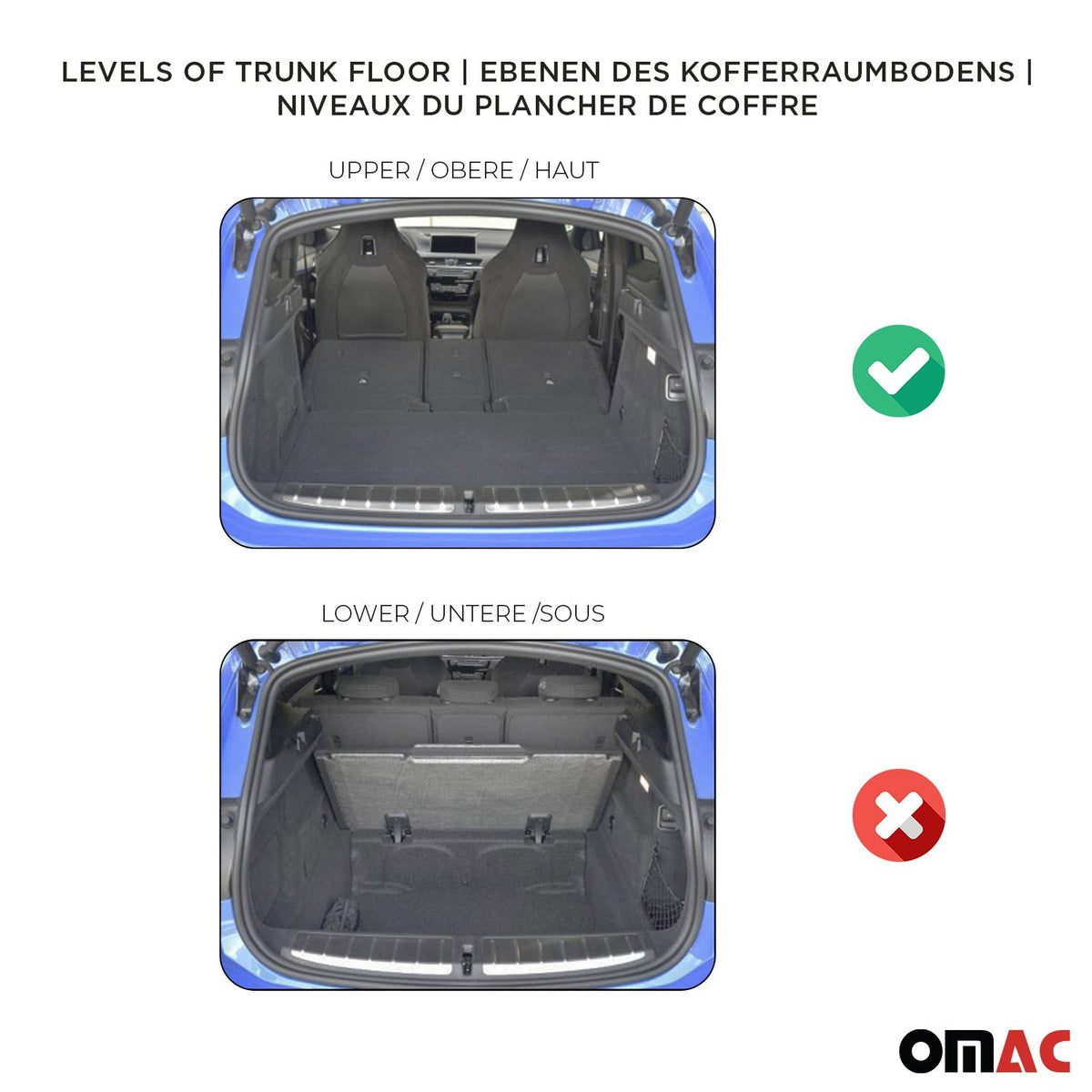 OMAC Gummi Kofferraumwanne für Seat Mii 2011-2021 TPE Laderaumwanne Schwarz