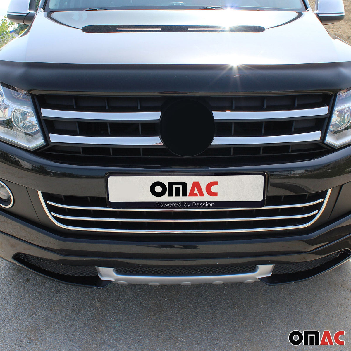 Kühlergrill Leisten Grillleisten für VW Amarok 2010-2016 Edelstahl Chrom 2tlg