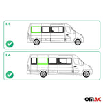 Seitenfenster Auto für Renault Master 2010-2024 Rechts L3 Mittel L4 Mitte vorne
