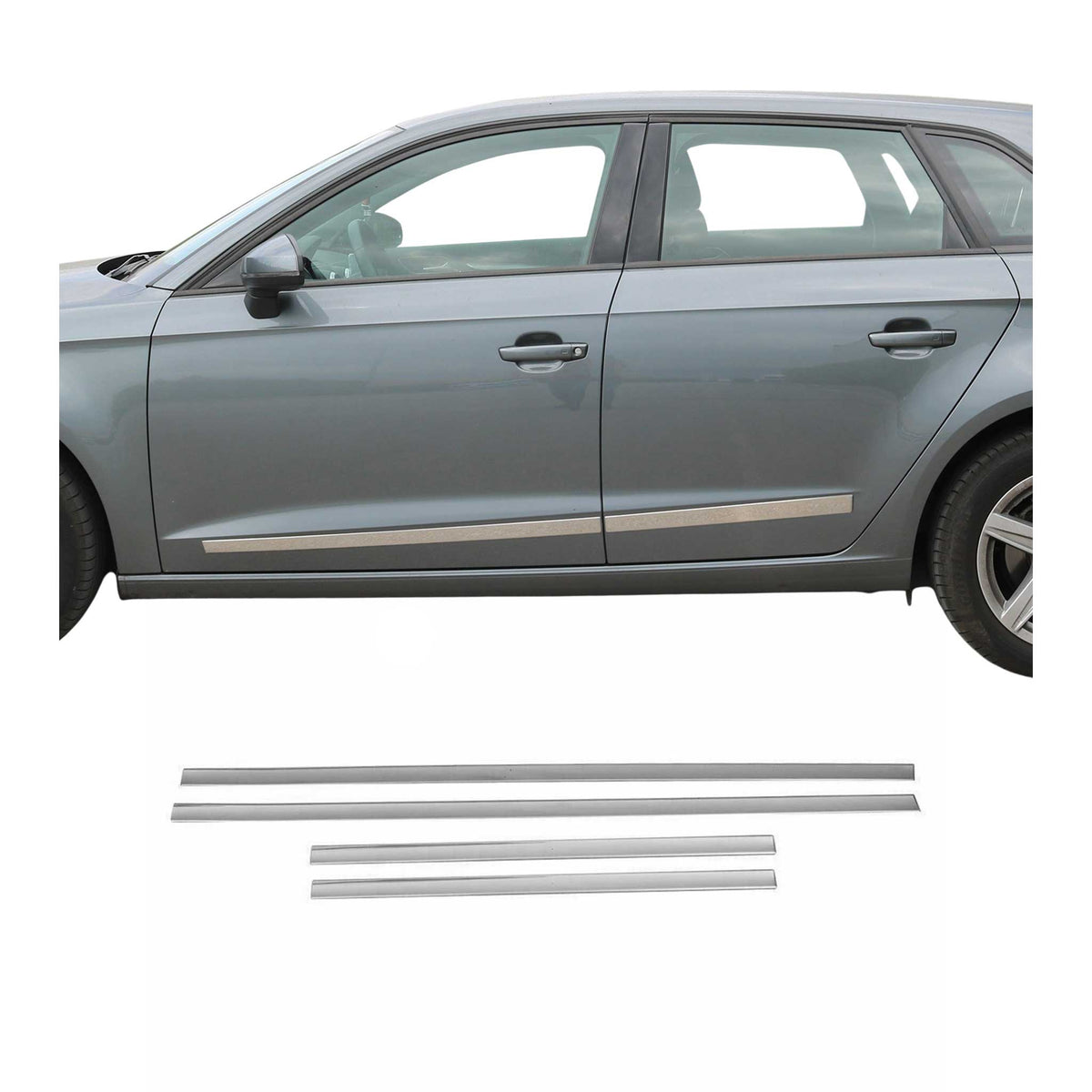 Türschutz Türleiste Seitentürleiste für VW Amarok 2010-2021 Chrom Edelstahl 4x