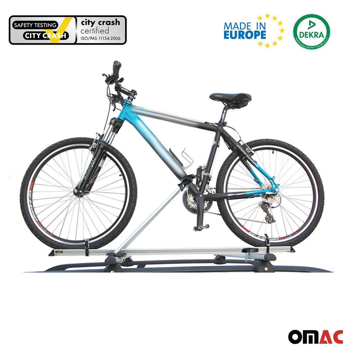 Fahrradträger Dachfahrradträger bis 17kg Aluminium Silber Fahrradhalter 2tlg