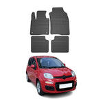 OMAC Gummi Fußmatten für Fiat Panda 2011-2021 Automatten Gummi Schwarz 4tlg