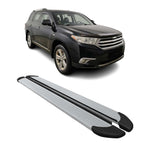 Seitenschweller Trittbretter Schweller für Toyota Highlander 2007-2013 Alu Grau