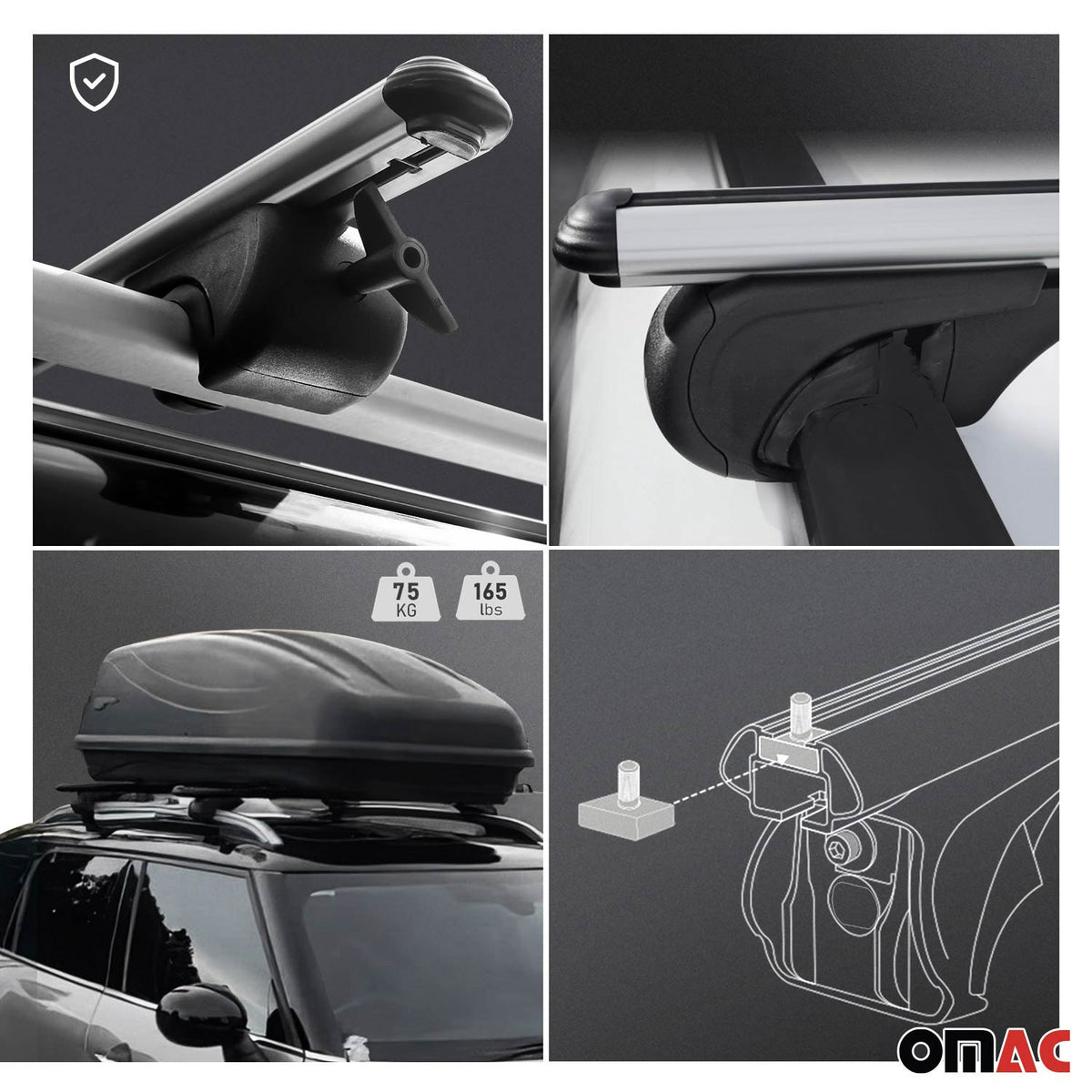 Dachträger + Dachreling SET für Ford Transit 2015-2026 L2 Mittel Alu Silber