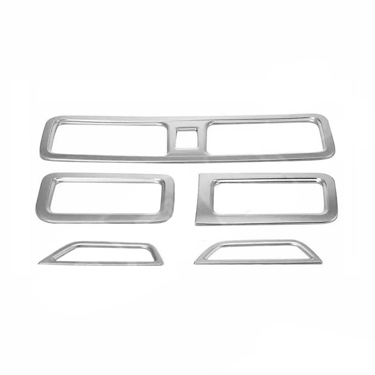 Lüftungsgitter Abdeckungsrahmen für Skoda Rapid 2012-2017 Chrom ABS Silber 5tlg